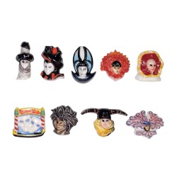 Série complète de 9 fèves Carnaval de Venise 2003