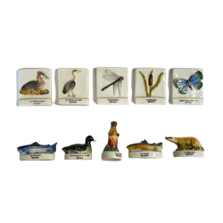 Série complète de 10 fèves Préservons l'eau douce 2003