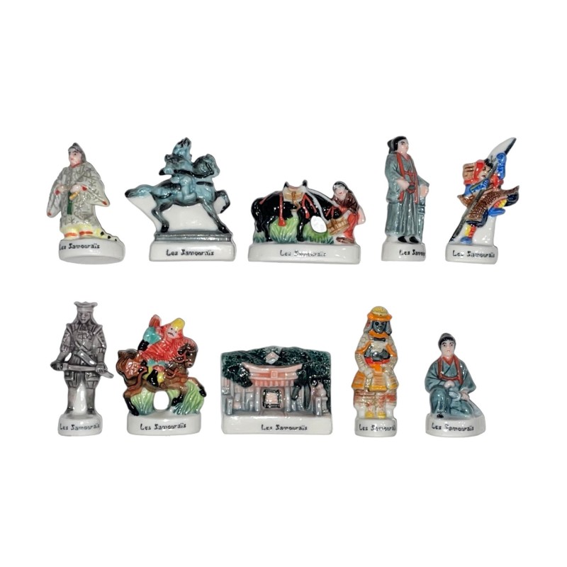 Série complète de 10 fèves Les Samouraïs 2003