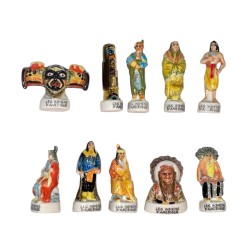 Série complète de 10 fèves Les Indiens d'Amérique 2003