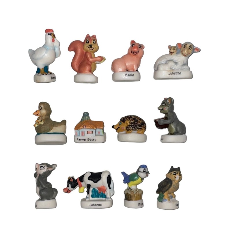 Série complète de 12 fèves La ferme story 2003