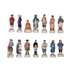 Série complète de 14 fèves Les costumes folkloriques 2003