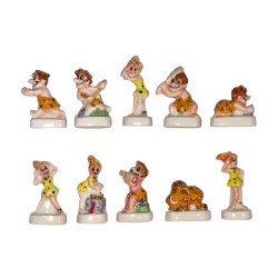 Série complète de 10 fèves L'Homme des cavernes 2003