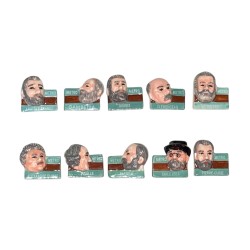 Série complète de 10 fèves Les tickets de métro 2003