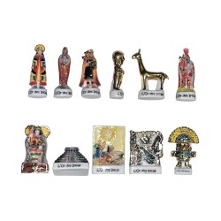 Série complète de 11 fèves L'or des Incas 2004