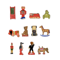 Série complète de 12 fèves Magasin de jouets 2004