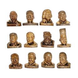 Série complète de 12 fèves Célébrités de la Sarthe 2005