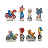 Série complète de 8 fèves Les vélos de cirque I 2005