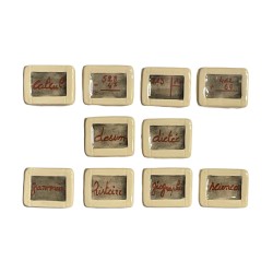 Série complète de 10 fèves Les ardoises 2001