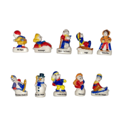 Série complète de 10 fèves Pasquier - Les sports d'hiver 2006