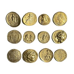 Série complète de 12 fèves Monnaies des royaumes 2006