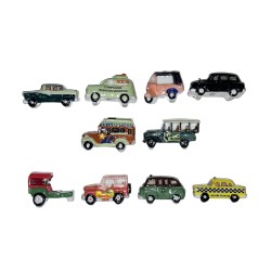 Série complète de 10 fèves Taxis du monde 2006
