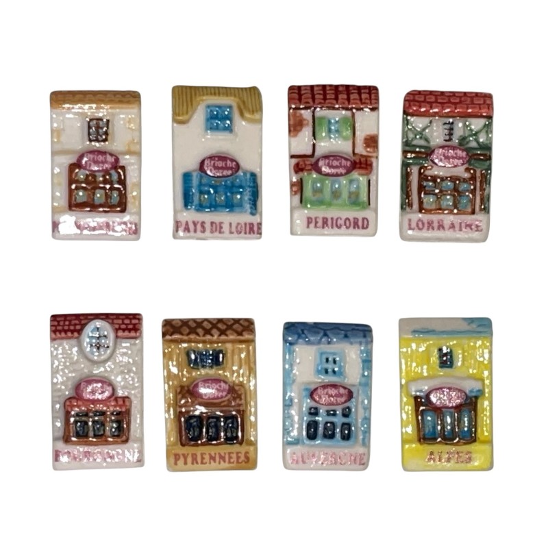 Série complète de 8 fèves Brioche dorée - Fèves de vos régions III 2006