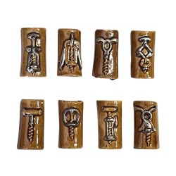 Série complète de 8 fèves Les tire-bouchons 2006