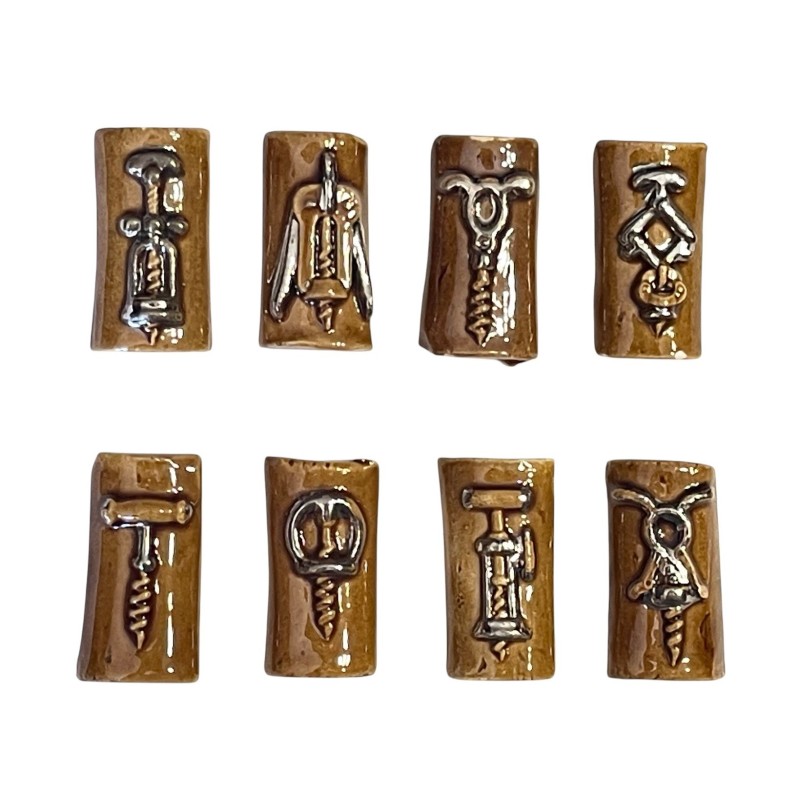 Série complète de 8 fèves Les tire-bouchons 2006