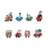 Série complète de 8 fèves Babar en voyage 2006