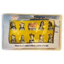 Coffret de 10 fèves Happy feet 2007