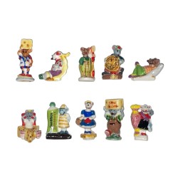 Série complète de 10 fèves La petite souris 2007