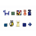 Complete set of 10 feves Rubik's génération 3
