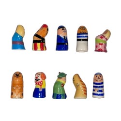 Série complète de 10 fèves Doigts déguisés 2008