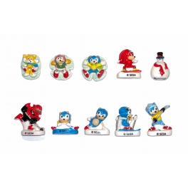 Complete set of 10 feves Sonic aux sports d'hiver