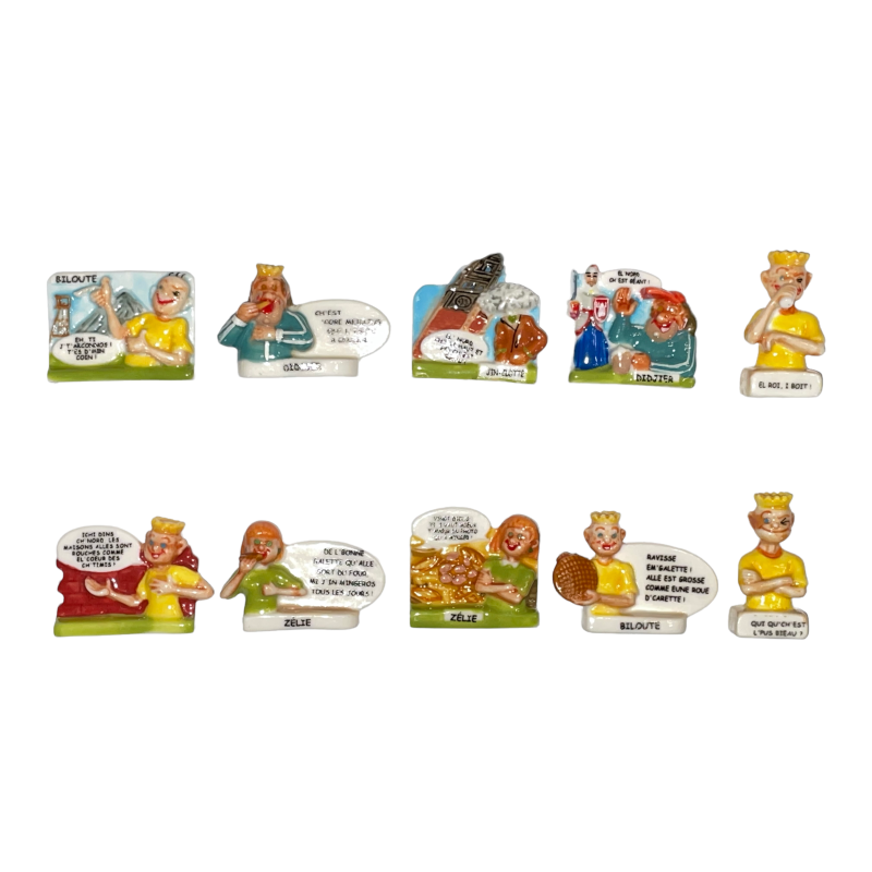 Série complète de 10 fèves Paroles de Ch'tits 2009