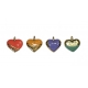 Série complète de 4 fèves Coeurs pendentifs