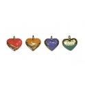 Série complète de 4 fèves Coeurs pendentifs