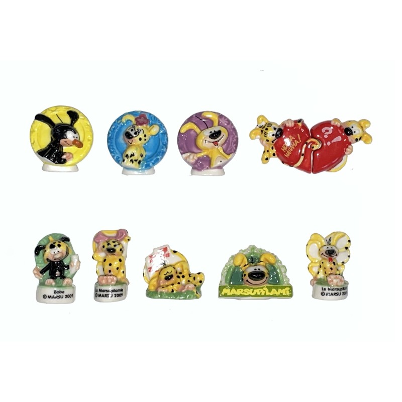 Série complète de 10 fèves Marsupilami 2010