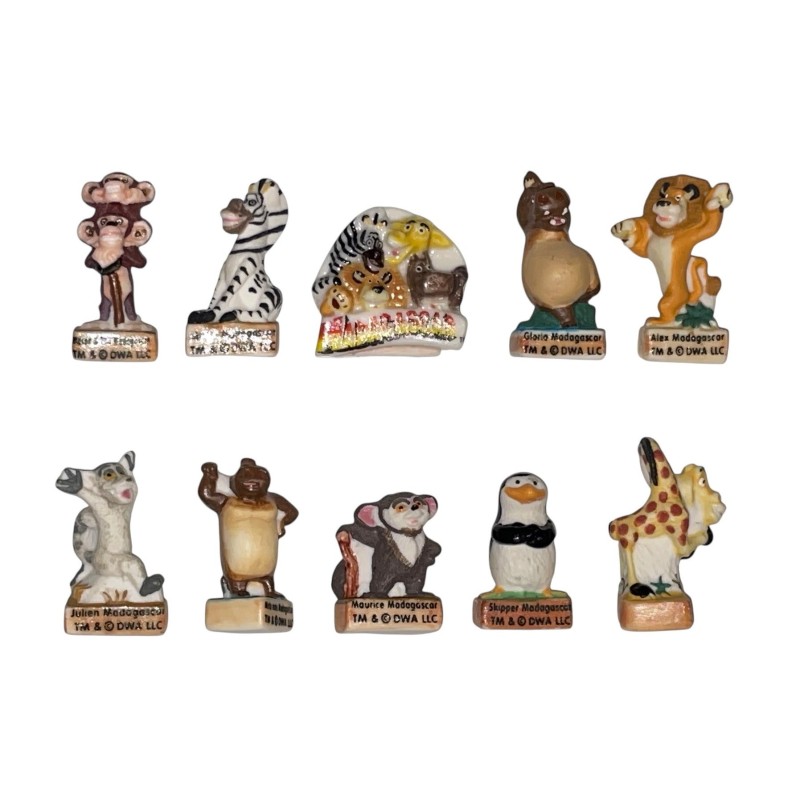 Série complète de 10 fèves Madagascar 2010