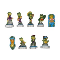 Série complète de 9 fèves Mare aux grenouilles 2010