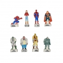 Complete set of 8 feves Spiderman