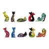 Série complète de 10 fèves Chats design 2011