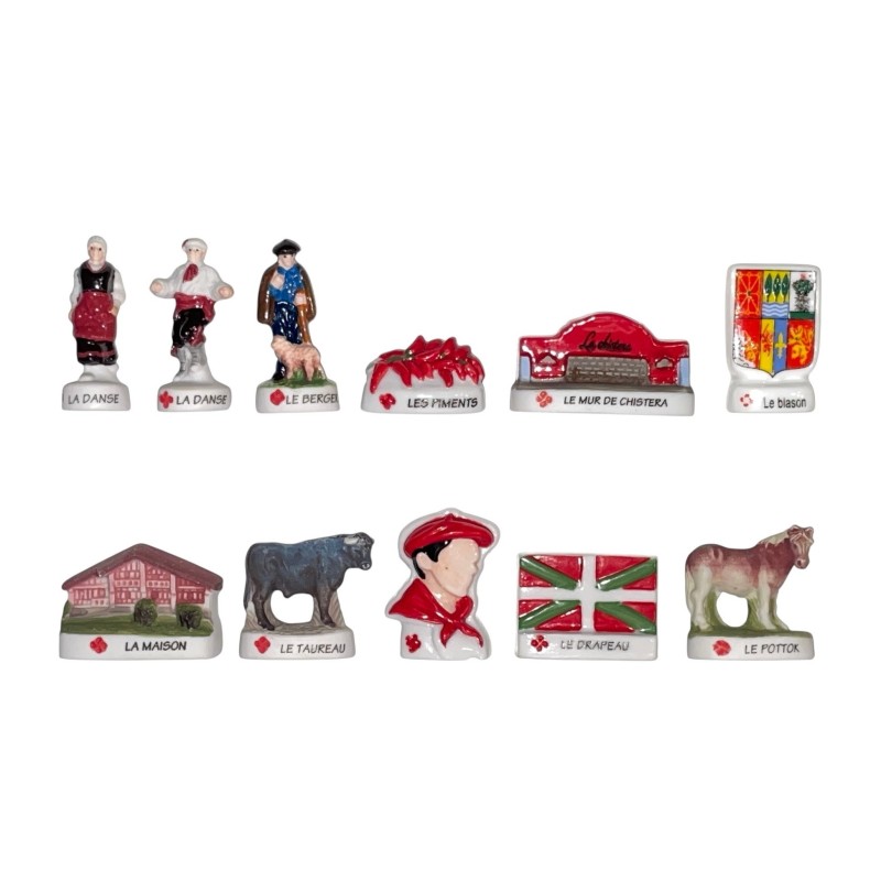 Série complète de 11 fèves Pays basque 2011