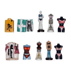 Série complète de 10 fèves Dessous chics 2011