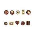 Série complète de 10 fèves Gâteaux chocolat