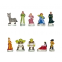 Complete set of 10 feves Shrek et les princesses
