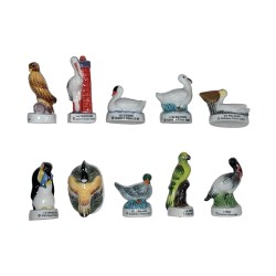 Série complète de 10 fèves Oiseaux migrateurs 2003