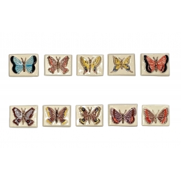 Série complète de 10 fèves Papillons