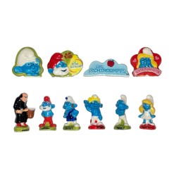 Série complète de 10 fèves Les Schtroumpfs 2012