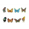 Série complète de 8 fèves Papillons 2000