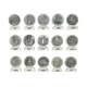 Série complète de 15 fèves 15 monnaies pour un euro II