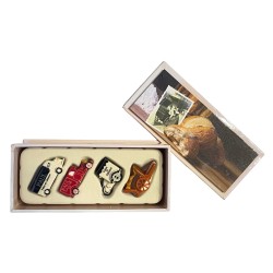 Coffret de 4 fèves Paul - Véhicules de livraison 2012