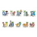 Complete set of 10 feves Digimon bougeoirs médium