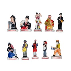 Série complète de 10 fèves Les années cabaret 2012