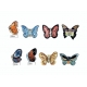 Série complète de 8 fèves Papillon vole III