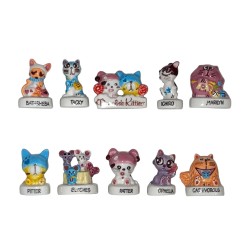 Série complète de 10 fèves Barcode kitties 2013