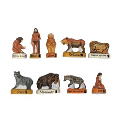 Série complète de 9 fèves  La Préhistoire 2013