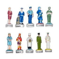 Série complète de 10 fèves Les uniformes 2014