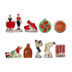 Série complète de 10 fèves Traditions du Pays Basque 2015